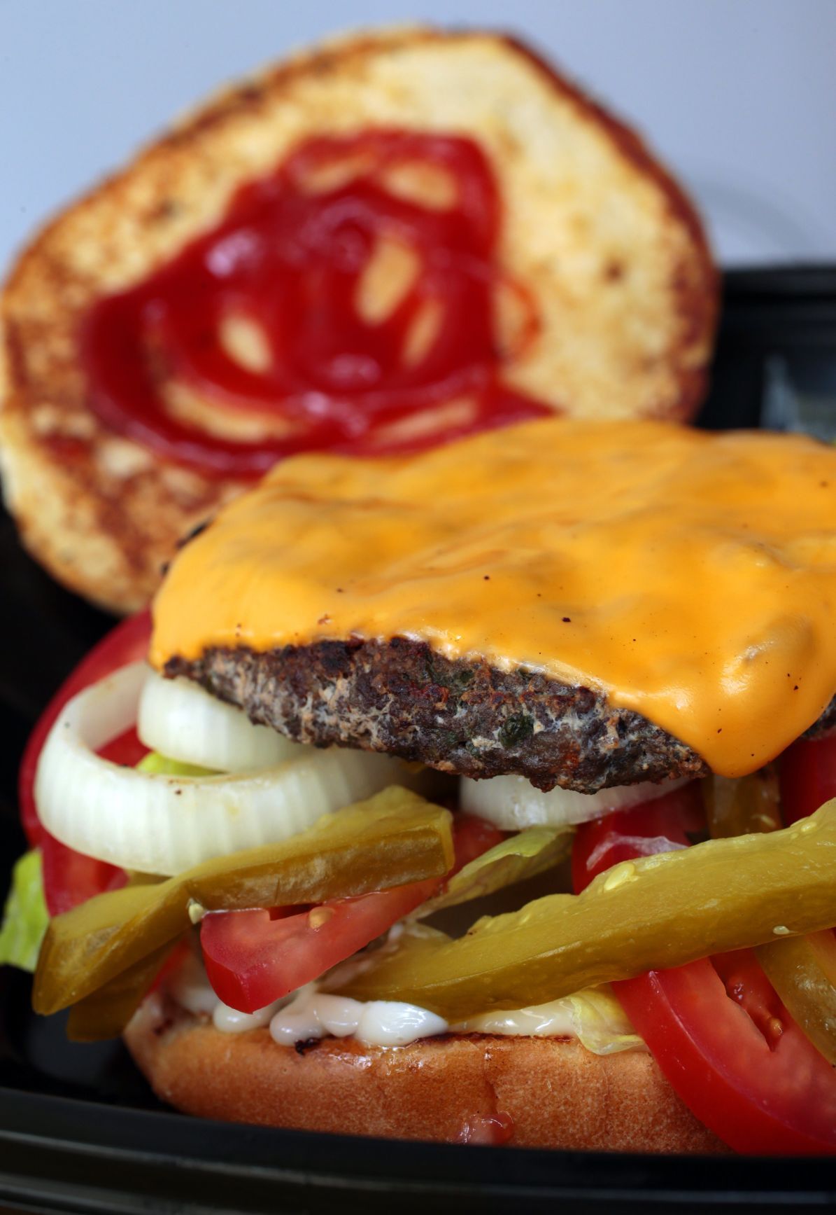 The Kefta burger from American Falafel in the Loop